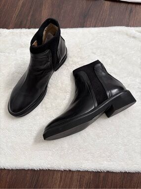 Calpierre DM82 Black sock ankle women's Chelsea boot Italy 39, 9
